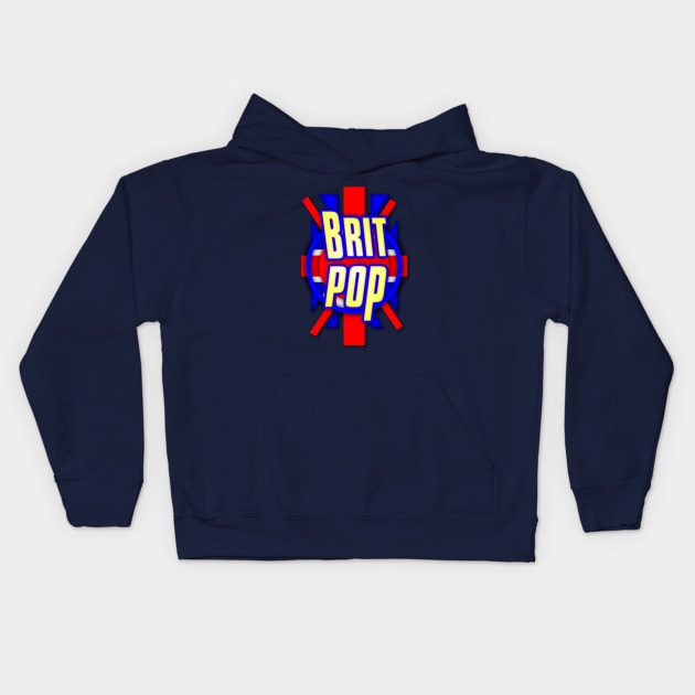 BRIT POP Kids Hoodie by KIMIDIGI